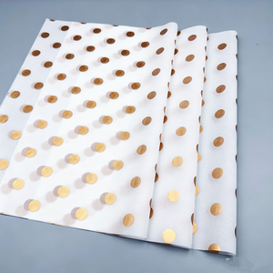 Supplier Custom Logo Gold Polka Dot Semi Transparent <b>Tissue</b> Paper <b>Wedding</b> Gift Wrapping <b>Tissue</b> Paper - Product Image 2