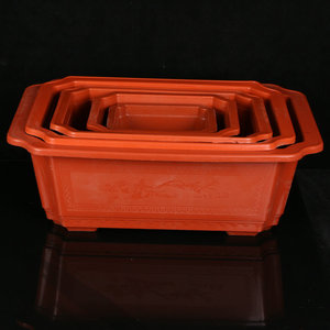 <b>Rectangular</b> Bonsai <b>Pot</b> Thickened Plastic Flowerpot Shallow Planting Home Garden Use Biodegradable Green Plants - Product Image 1