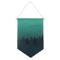 Drapeau de voiture à impression numérique pour décoration intérieure, fanion en satin sublimable à suspendre pour rétroviseur de voiture