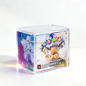 Boîte de rangement en acrylique pour boîte d'entraînement d'élite Pokémon TCG, <span class=keywords><strong>prix</strong></span> d'usine, transparente et polie, avec couvercle magnétique, boîte de rangement en acrylique pour boîte de booster Pokémon ETB - Product Image 1
