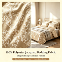 Tissu Jacquard Brocart 100% Polyester Teint et Tissé, Respirant, Texturé, Élégant, Poids Moyen 120GSM, Largeur pour Vente en Gros Usine