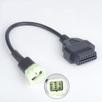 Cable de Conversión de Diagnóstico para Motocicleta OBD2 de 16 Pines a 6 Pines, Arnés de Cableado Adaptador de 16 Pines OBD Hembra a 6 Pines para Escáner de Fallas ECU