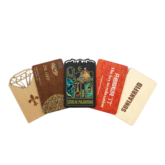 Factory Customized Green Recyclable Nfc Rfid Wooden Card Rfid Access Control Wooden Card Programmable Nfc Wooden Card
