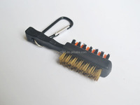 Brosse de golf double face du fabricant, brosse pour clubs de golf, brosse en cuivre pour le golf, accessoires de golf