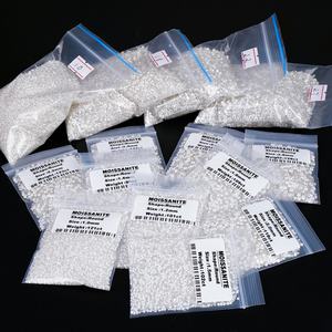 Moissanite synthétique (créé en laboratoire) en vrac, 0,7 mm, couleur GH, blanc, taille brillant, effet de couleur/flammes, certifié par un tiers - Product Image 6