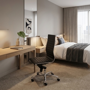 Synthetic Leather Modern Armless <strong>Office</strong> <strong>Chair</strong> No <strong>Arms</strong> for Hotel Use RF-S075W - Product Image 6