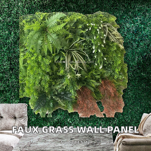 Mur végétal artificiel en plastique 19,69x39,37 pieds, résistant aux UV, respectueux de l'environnement, pour couverture de clôture murale intérieure décorative - Product Image 1