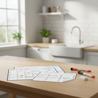 Calendrier interactif magnétique en feutre UCI Art Déco, tableau effaçable à sec, organisateur de planning hebdomadaire/mensuel personnalisé pour la maison