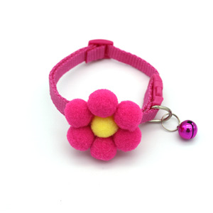 Flower Pet <b>Collar</b> Adjustable Nylon Soft Comfortable For Small Dogs Cats With Bell - Product Image 4