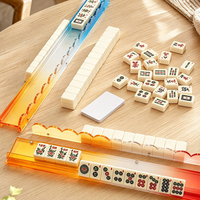 Vente en gros usine : Règle de Mahjong en acrylique dégradé, support de tuiles de Mahjong à attraction magnétique ondulée, accessoires de jeu de Mahjong américain
