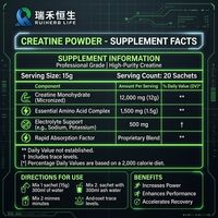 Fournisseur de qualité avec de la créatine en poudre pour booster l'endurance avant l'entraînement, micronisée, soluble, aide à la performance sportive