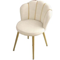 Chaise de maquillage en métal, confortable pour une longue assise, avec dossier simple, tabouret de manucure de luxe léger pour chambre à coucher et coiffeuse