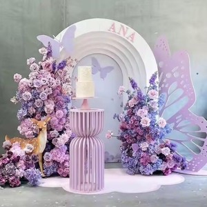 Ensemble de décoration de fond de mariage en PVC personnalisé, grand arc de mariage LED blanc, toile de fond de mariage, accessoire de décoration, vente en gros - Product Image 5