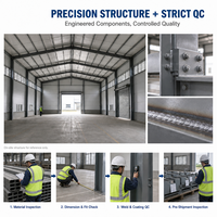 Bâtiment d'entrepôt en structure acier sur mesure avec connexion boulonnée, conception à installation rapide