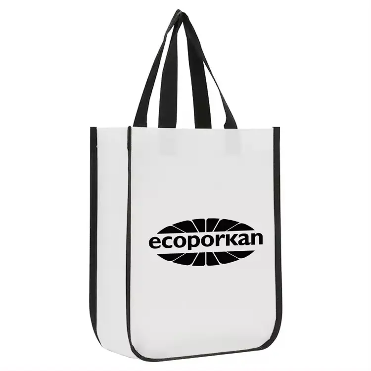 Sacola de transporte ecológica para supermercado, sacola não tecida reutilizável com novo design, sacola de compras diária, moda promocional