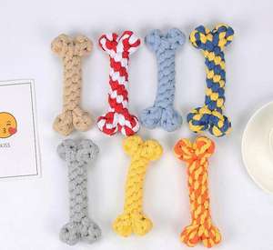 Giocattolo in corda di cotone per cani puro tessuto a mano in corda di intrattenimento resistente ai morsi per cani - Product Image 3