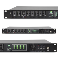 Processeur de son Gooermi LD448 4 entrées 8 sorties FIR DSP, processeur SHARC 64 bits double cœur, ADC 32 bits 768 kHz, PEQ, DEQ, GEQ, contrôle par PC