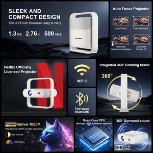 Salange OEM P40 Chiếu Xách Tay Ultra-Độ Nét Cao 1080P LED Chiếu Ánh Sáng Môi Trường Xung Quanh Sử Dụng Nhà Máy Chiếu - Product Image 2