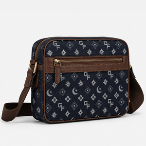 Bolso cruzado para hombre, bandolera de lona, ​​bolso bandolera informal para uso diario con bolsillo frontal, correa ajustable, bolso de viaje - Product Image 3
