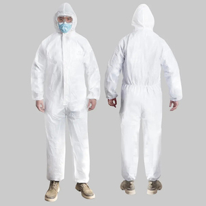 Combinaison médicale jetable & SMS 50 Type 56 Combinaison 40Gsm pour homme Combinaison jetable blanche réfléchissante - Product Image 4