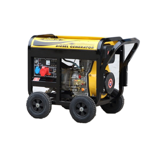 ポータブル8kw 7.5kw単相ディーゼル発電機、10インチゴム製4輪、50/60Hz、JDP1100FE、農村農業用ATS付き - Product Image 1