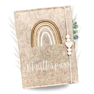 Funda para Mutterpass, Funda para Documentos Maternales, Funda de Fieltro para Pasaporte de Madre e Hijo, Funda para Mutterpass - Product Image 1