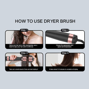 2 1 керамические инструменты для укладки волос набор недорогих щеток горячего воздуха PTC светодиодный температурный дисплей без повреждений Сменные ролики - Product Image 6