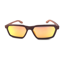 Lunettes de soleil élégantes à monture intégrale, verres polarisés miroir, en placage de bois fait main, légères, anti-radiation, protection UV