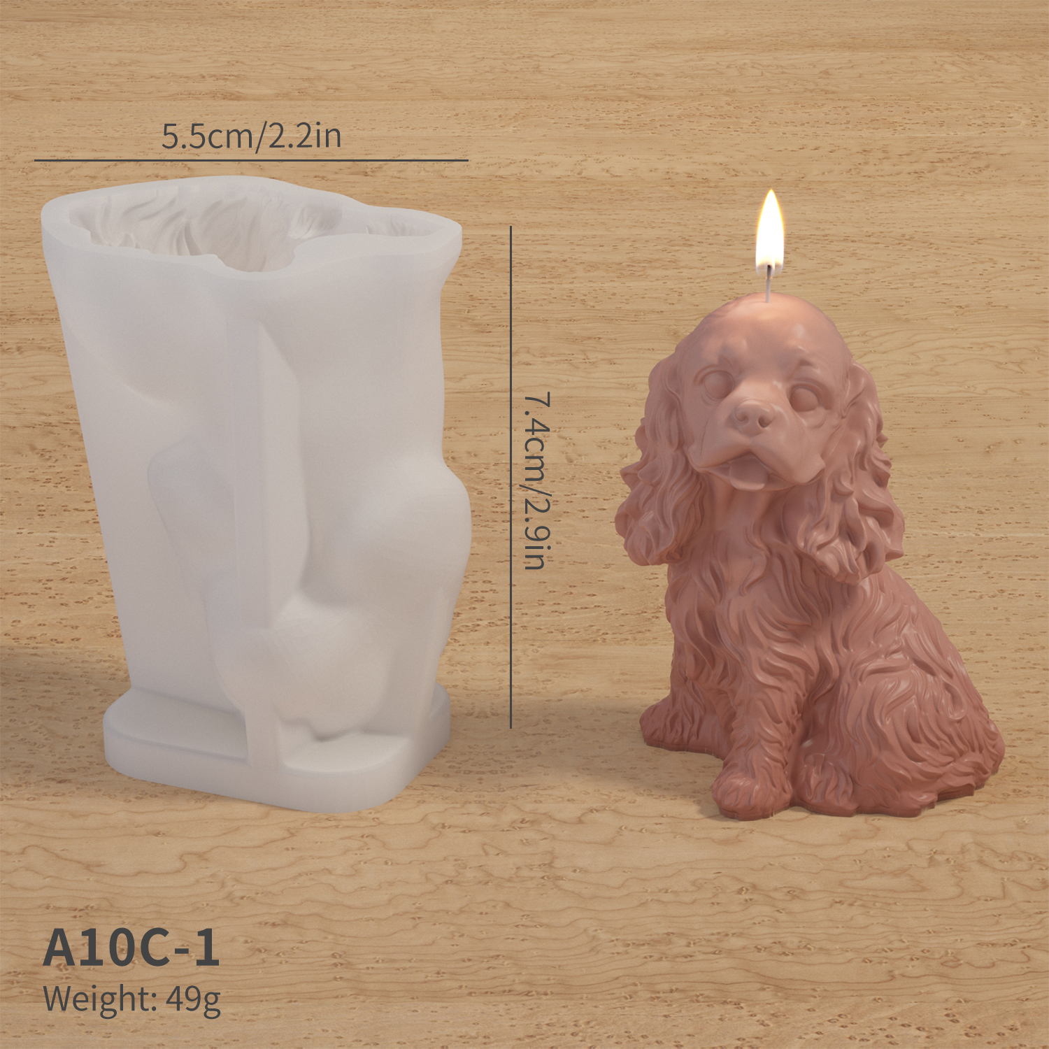 A10C-1 Moule Cocker Spaniel Blanc