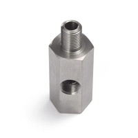 Trous latéraux en acier inoxydable 1/8 "NPT femelle M12 M10 M14 1/8NPT 1/4NPT connecteur de capteur de pression d'huile adaptateur en té de jauge de ligne d'alimentation