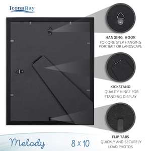 Cadres photo en plastique MDF en bois pour décoration d'hôtel, personnalisés, tailles 4x6, 5x7, 8x10, impression UV couleur, style moderne, fournisseur cambodgien, souvenir - Product Image 3