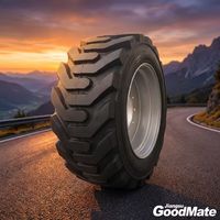 GOODMATE 10-16.5 12-16.5 China Hochwertige Vollgummireifen für Skid-Steer-Lader, Felge für Bobcat CAT, mit Komfortlöchern, Schwarz, Ein Jahr Garantie