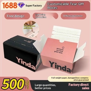 Custom Colorful Tear Strip Zipper <b>Shipping</b> <b>Boxes</b> with Easy Peel Tape Made of Corrugated Paper - Product Image 5