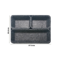 Ensemble de paniers de rangement en feutre de style minimaliste nordique, boîte de rangement en laine pour bijoux et cosmétiques