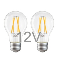Ampoule à filament LED rétro Edison E26 E27 B22 12V 24V 4W 6W blanc chaud B12 A60 CRI80 1200 lumens à intensité variable