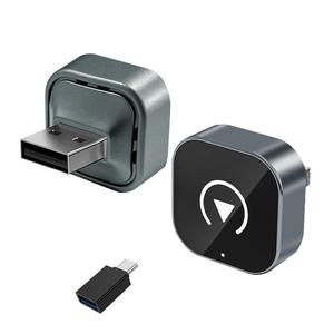 SUN RISE CP01 Adaptateur Dongle Portable Universel 2-en-1 Compatible avec Android Auto CarPlay Boîte Intelligente AI Mains Libres - Product Image 1