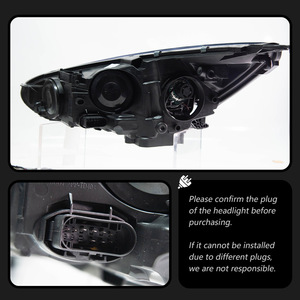 Cụm đèn pha LED ô tô chất lượng cao 6500K 100W dành cho Ford <span class=keywords><strong>Focus</strong></span> 2015-2018, tích hợp đèn chạy ban ngày (DRL) động, thấu kính Projector, nâng cấp đèn trước mới - Product Image 3