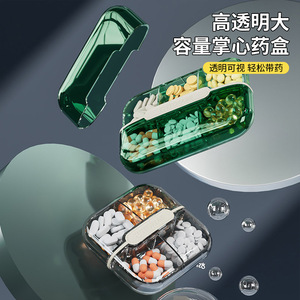 High Transparency Large Capacity Palm Size Medicine Box With 8 Grids For Daily Medication Storage - Product Image 1