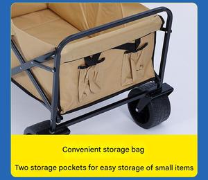 Carrito Plegable Portátil <span class=keywords><strong>de</strong></span> Gran Capacidad con Logotipo Personalizado para Jardín y Playa, Plataforma Resistente para Camping, Picnic, Compras y Almacenamiento OEM - Product Image 4