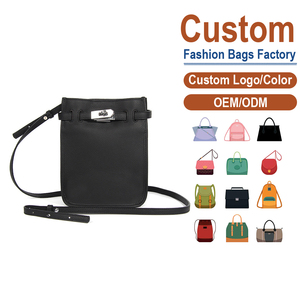 Factory Full-Grain <b>Leather</b> Crossbody Phone Bag, Lock Closure, OEM/ODM Custom Factory, Women's Casual Shoulder Bag - Product Image 1