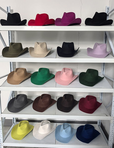 Chapeau de Cow-Boy Western Mixte en Feutre de Laine Texas, Style <span class=keywords><strong>Indiana</strong></span> <span class=keywords><strong>Jones</strong></span> Tendance, en Stock aux États-Unis, Vente en Gros - Product Image 6