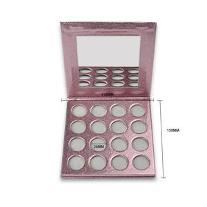 Vente en gros Privave Label 300 Couleurs Ombre à Paupières Conteneur <span class=keywords><strong>Rose</strong></span> Doré 26mm 16 Pan DIY Palette <span class=keywords><strong>de</strong></span> Fard à Paupières Vide - Product Image 1