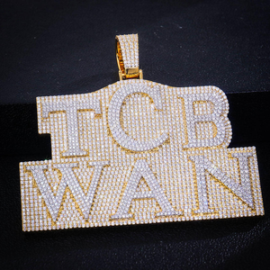 Premium a medida 925 Plata Hip Hop colgante joyería lujo Moissanite piedra fina encanto exclusivo joyería fina colgantes y dijes - Product Image 1