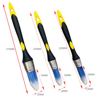 Outil de peinture de brosses de ceinture de 3 pièces avec poignées en caoutchouc pour le nettoyage et la peinture