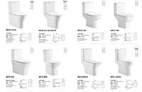 WC moderne en céramique à double chasse, deux pièces, à poser au sol, avec abattant à fermeture douce - Sanitaires de salle de bain