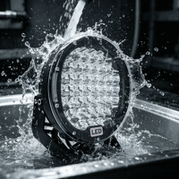 Lampe de travail LED 8,6 pouces 111W 6000K, étanche IP68, 12-48V, 7400 lumens, lampe auxiliaire de conduite pour voiture tout-terrain, camion, chariot élévateur