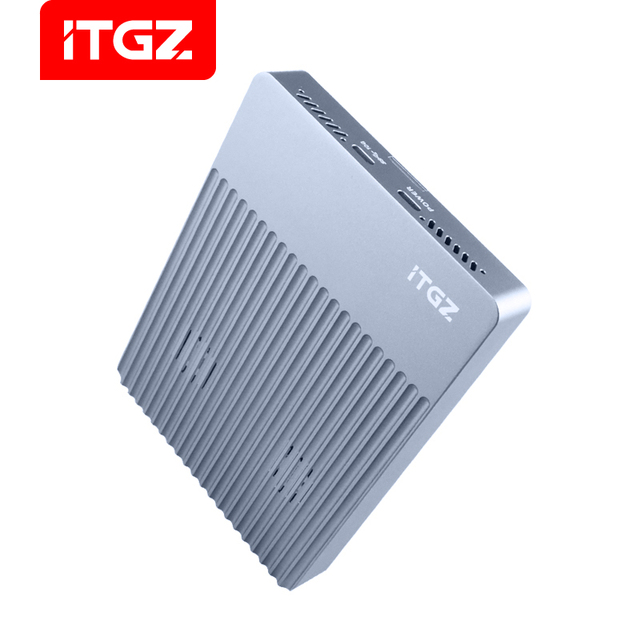 ITGZ High Speed Aluminum M.2 NVME SSD 4-bay Portable Hard Drive Box TYPE-C USB3.2