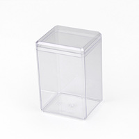 Boîte carrée jetable transparente PS pour l'emballage de gâteaux et de bonbons, mini boîte cadeau alimentaire