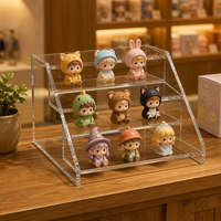 Présentoir en acrylique transparent Calic pour boîtes mystères, vitrine à niveaux pour figurines, pour magasins de jouets et objets de collection, logo personnalisé, ODM, vente en gros