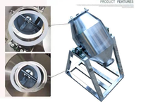 Mélangeur de poudre sèche en acier inoxydable - Mélange manuel des poudres alimentaires - Machine de mélange commerciale à commande manuelle